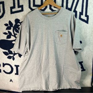 Carhartt Pocket T-Shirt Size XXL 2XL Grey Workwear